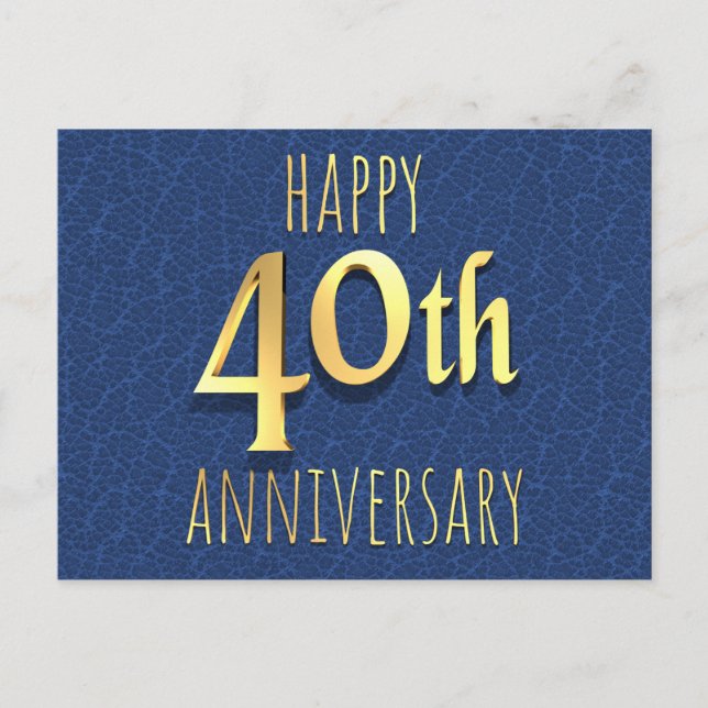 Carte postale du 40e anniversaire (Devant)