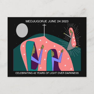 CARTE POSTALE DU 42E ANNIVERSAIRE DE MEDJUGORJE