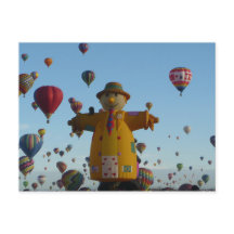 Carte postale du ballon à air chaud de l'épouvanta