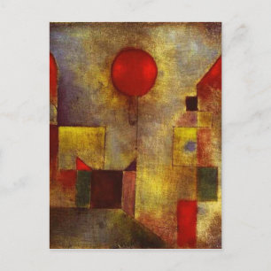 Carte postale du ballon rouge de Paul Klee