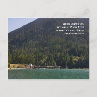 Carte postale du barrage Lake Mills et Glines Cany