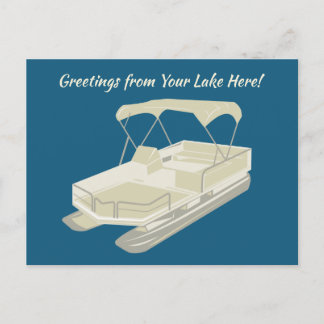 Carte postale du bateau à message personnalisé
