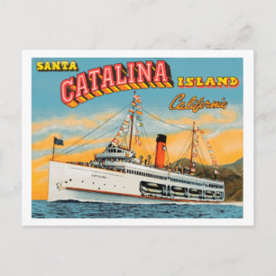 Carte postale du bateau à vapeur Catalina