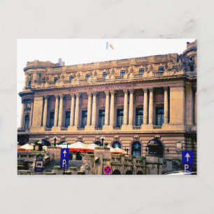 Carte postale du bâtiment de Bucarest