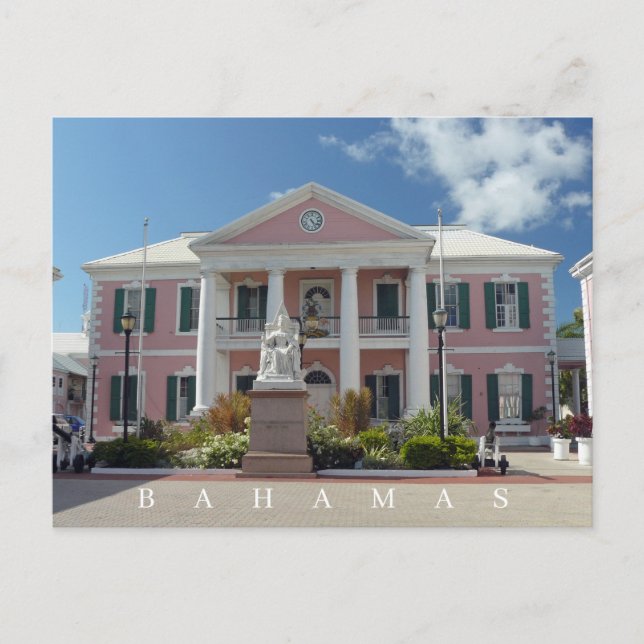 Carte postale du bâtiment du parlement des Bahamas (Devant)
