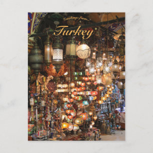 Carte postale du bazar d'Istanbul en Turquie