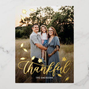 Carte postale du Bon thanksgiving à huile d'automn