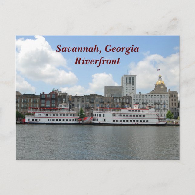 Carte postale du bord de la rivière Savannah Georg (Devant)