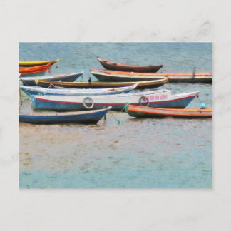 Carte postale du Brésil de bateaux du fleuve