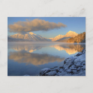 Carte Postale Du brouillard s'élève du lac McDonald par un grand