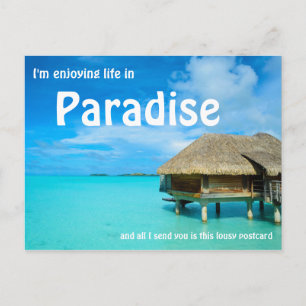 Carte postale du bungalow sur l'eau