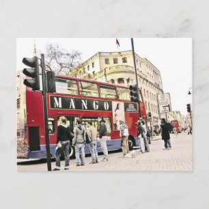 Carte postale du bus à deux étages de Londres