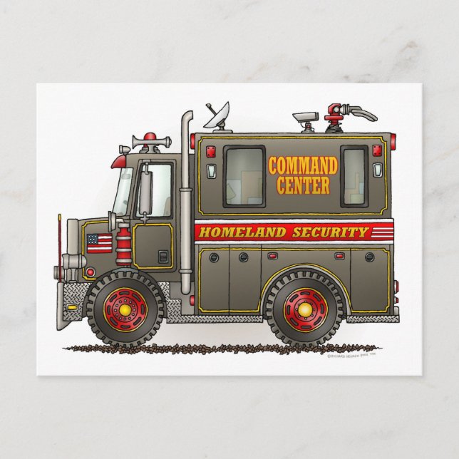 Carte postale du camion de la sécurité intérieure (Devant)