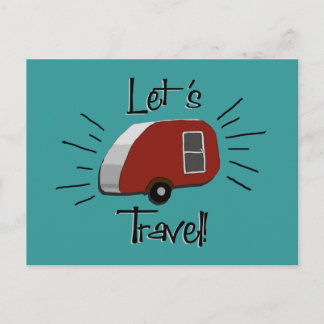 Carte postale du Camping Rétro Teardrop