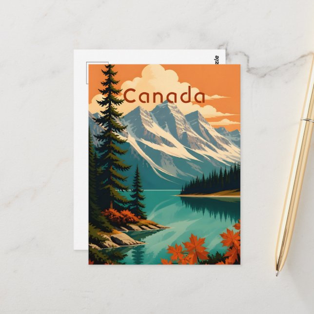 Carte postale du Canada (Devant/Arrière en situation)