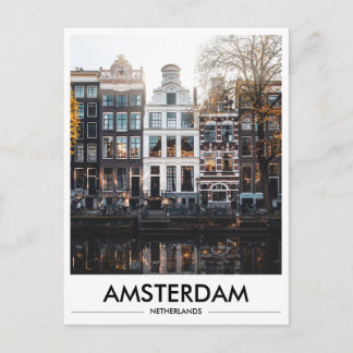Carte postale du canal d'Amsterdam