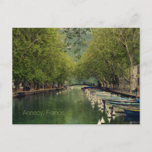 Carte postale du canal de Vassé, Annecy, France