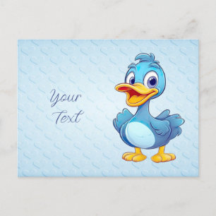 Carte postale du canard bleu