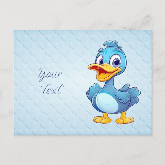 Carte postale du canard bleu (Devant)