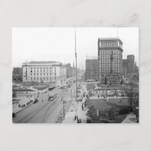 Carte postale du Carré public Cleveland Ohio 1906