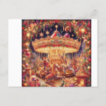 Carte postale du Carrousel de Noël Joy