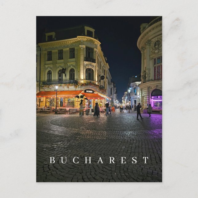 Carte postale du centre historique de Bucarest la  (Devant)