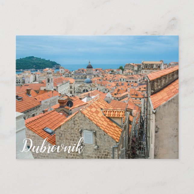 Carte postale du centre-ville de Dubrovnik (Devant)