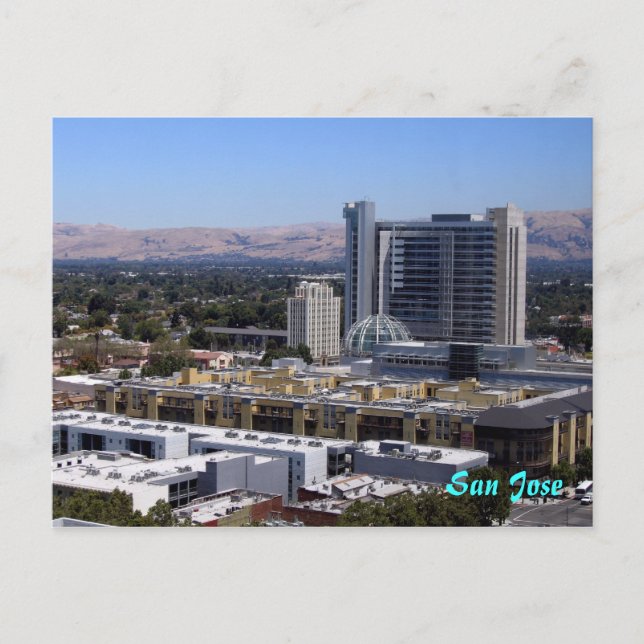 Carte postale du centre-ville de San Jose (Devant)