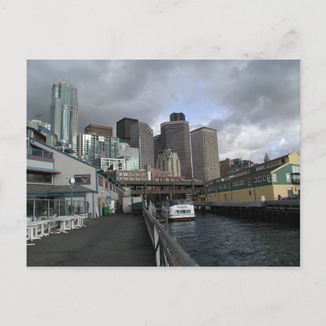 Carte postale du centre-ville de Seattle (Devant)