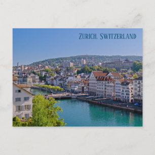 Carte postale du centre-ville de Zurich