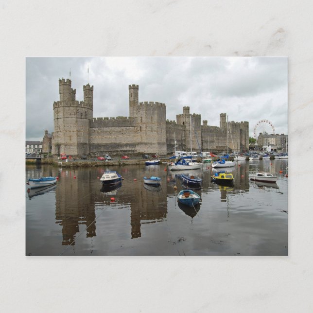 Carte postale du château de Caernarfon (Devant)