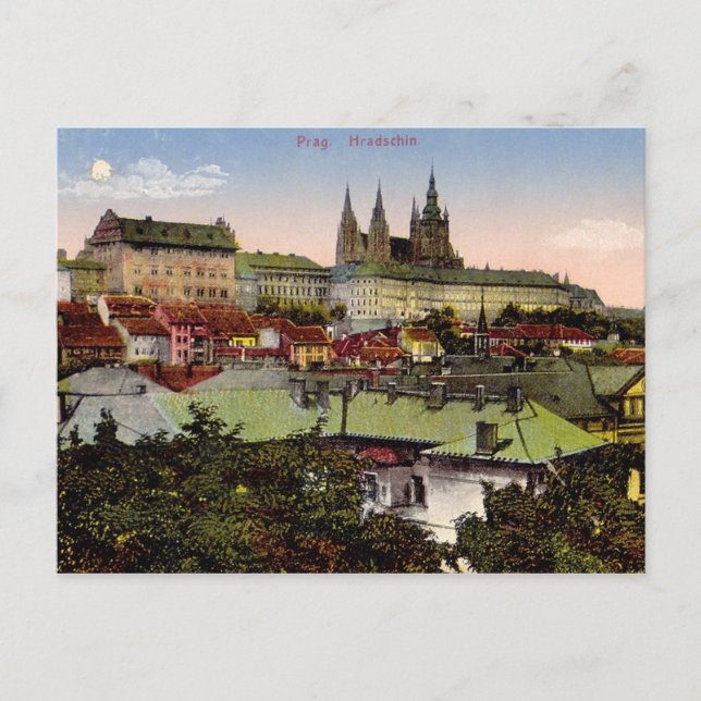 Carte postale du château de Prague (Devant)