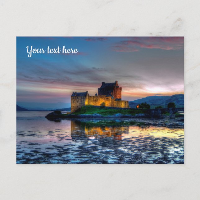 Carte postale du château d'Eilean Donan, Écosse (Devant)