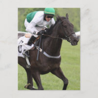 Carte postale du cheval de course Galloping