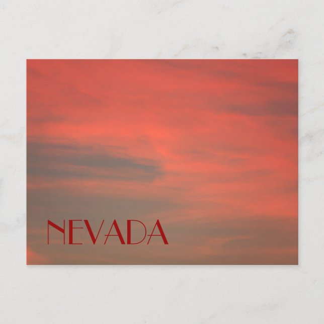 Carte postale du ciel rouge du NEVADA (Devant)