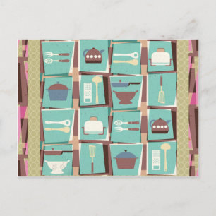 Carte postale du club de cuisine (ou carte de rece