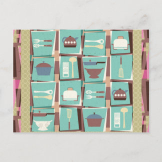 Carte postale du club de cuisine (ou carte de rece