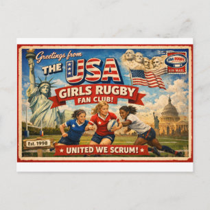Carte postale du Club de fans de l'équipe de rugby