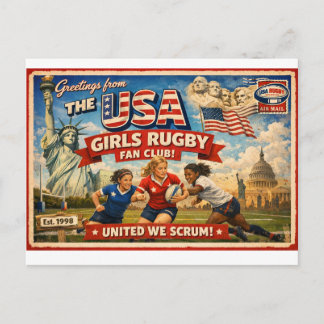 Carte postale du Club de fans de l'équipe de rugby