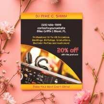 Carte postale du club de musique DJ