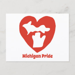 Carte postale du cœur de la fierté du Michigan