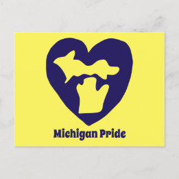 Carte postale du cœur de la fierté du Michigan