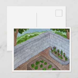 Carte postale du coin du jardin