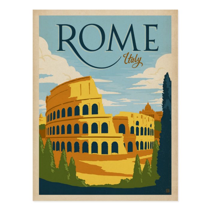 Carte Postale du Colosseum Rome, Italie Zazzle.fr
