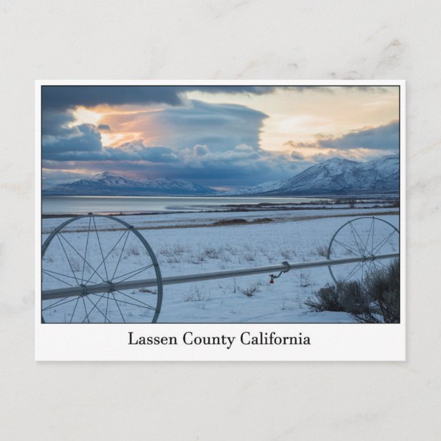 Carte postale du comté de Lassen en Californie (Devant)