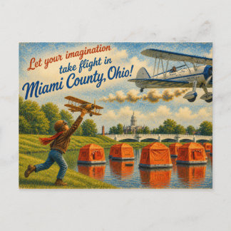 Carte postale du comté de Miami Ohio