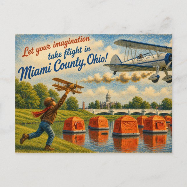 Carte postale du comté de Miami Ohio (Devant)
