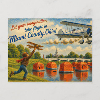 Carte postale du comté de Miami Ohio