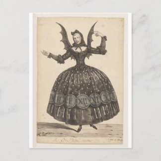  Carte postale du costume de ballet français du X