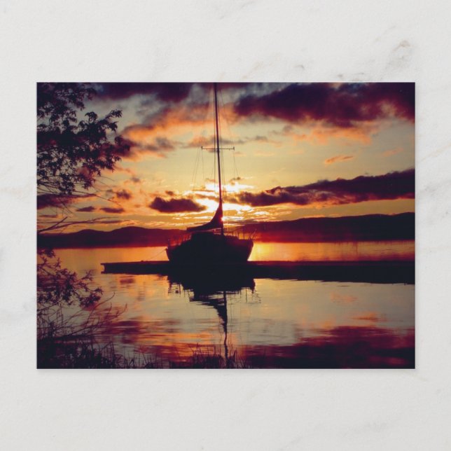 Carte postale du coucher de soleil à Rocky Point (Devant)